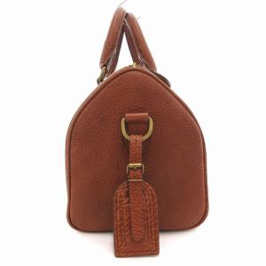 RALPH LAUREN 美品 ミニボストンバッグ レザー 茶 ブラウン /AE