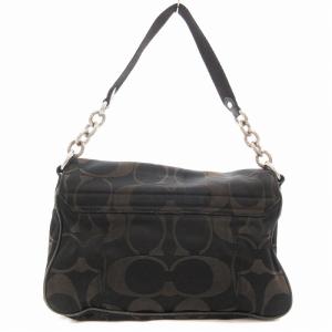 COACH ショルダーバッグ ハンドバック 2WAY シグネチャー ダークブラウン /AE