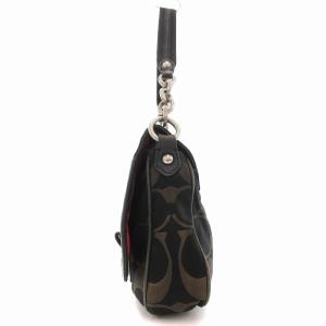 COACH ショルダーバッグ ハンドバック 2WAY シグネチャー ダークブラウン /AE