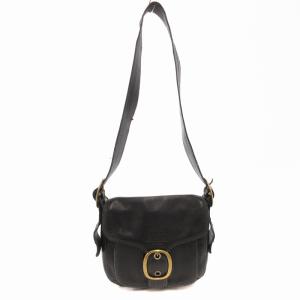 11418 ショルダーバッグ レザー 肩がけ 斜めがけ黒 ブラック /AE
