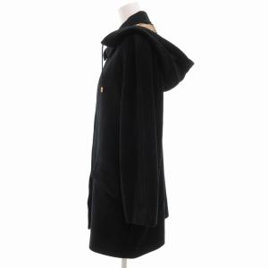 BURBERRY GOLF フード付きコート パイル 裏地ノバチェック M ブラック