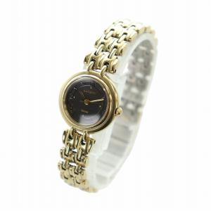 SEIKO ルーセント LUCENT 腕時計 ウォッチ クォーツ ラウンド 黒文字盤 ゴールド色 1F21-0E60