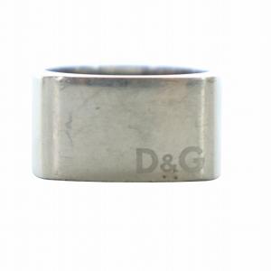 D&G 指輪 リング アクセサリー スクエア ロゴ 刻印 77B シルバー色 GY18 /MQ