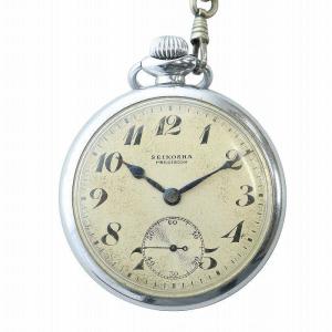 精工舎 SEIKOSHA PRECISION 懐中時計 手巻き スモセコ ロゴ
