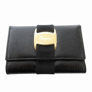 キーケース レザー ヴァラ 6連 ゴールドカラー金具 黒 ブラック /FF GY18