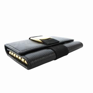 Salvatore Ferragamo キーケース レザー ヴァラ 6連 ゴールドカラー金具 黒 ブラック /FF GY18