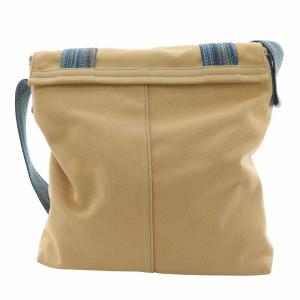 HUNTING WORLD ショルダーバッグ キャンバス レザー 革 ロゴ ベージュ /MW GY18