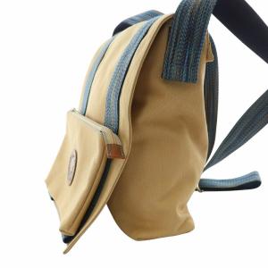 HUNTING WORLD ショルダーバッグ キャンバス レザー 革 ロゴ ベージュ /MW GY18