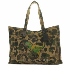 トートバッグ レキシー 恐竜 キャンバス カモフラ 迷彩柄 茶 ブラウン 緑 グリーン 26895 /MW