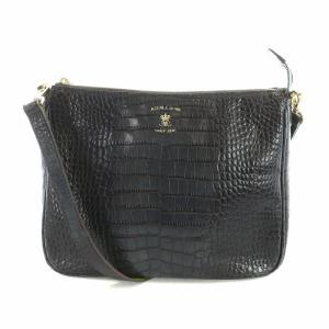 ショルダーバッグ 斜め掛け クロコ 型押し ロゴ ゴールド金具 茶 ブラウン GY18 /MQ