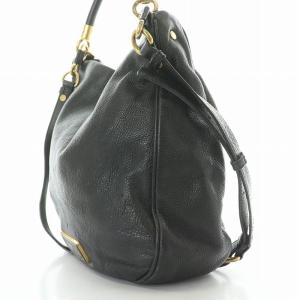 MARC by MARC JACOBS 2WAY ショルダーバッグ ハンドバッグ カウレザー 牛革 ロゴプレート 黒 ブラック M3122008