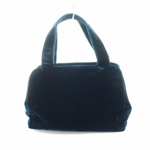 PRADA ハンドバッグ ベロア ダークブルー