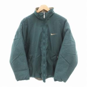 ヴィンテージ 90s 白タグ 中綿ジャケット リバーシブル L グリーン
