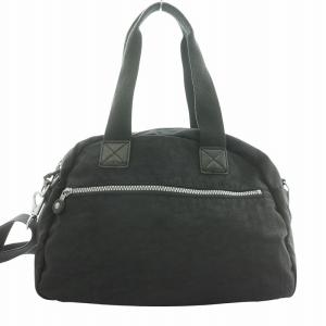 KIPLING 2WAY ショルダーバッグ ハンドバッグ ロゴ ゴリラチャーム 黒 ブラック /MW GY18