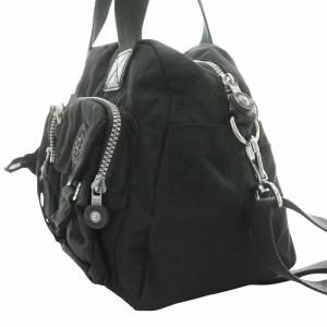 KIPLING 2WAY ショルダーバッグ ハンドバッグ ロゴ ゴリラチャーム 黒 ブラック /MW GY18