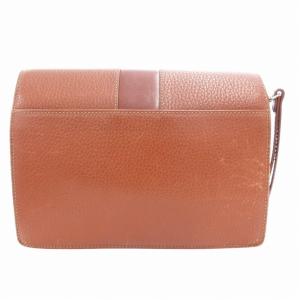 BURBERRY LONDON クラッチバッグ セカンド 裏地ノバチェック ロゴ レザー 茶 ブラウン /GV GY18