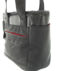TOMMY HILFIGER ハンドバッグ トートバッグ ナイロン マット ロゴ ラバー 黒 ブラック /CK10 GY18