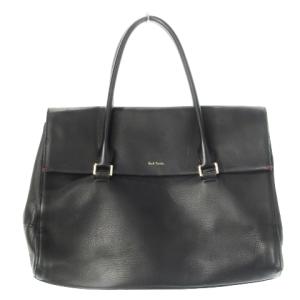 トートバッグ ハンドバッグ 書類カバン レザー 本革 シボ革 ロゴ 黒 ブラック /CK4 GY18