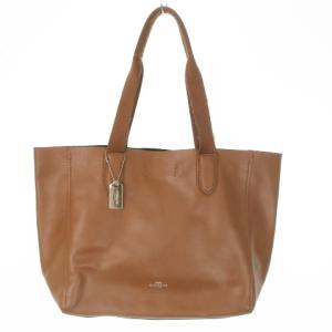 トートバッグ レザー ロゴチャーム 茶 ブラウン F58660 /AO15 GY05