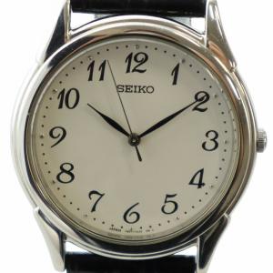 腕時計 ウォッチ クォーツ ラウンド 白文字盤 レザーベルト シルバー色 7N01-7140 GY18