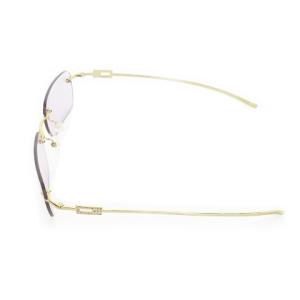 GUCCI サングラス アイウェア リムレス カラーレンズ メタルフレーム ラインストーン 5118 135 紫 パープル
