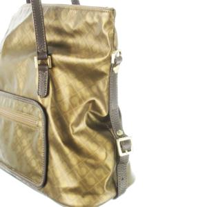 GHERARDINI ハンドバッグ トートバッグ 2way ショルダーバッグ ソフティ レザー 革 ロゴ 総柄 ブロンズカラー