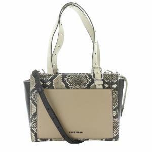 スモール 3 in 1 トート スネークプリント 2WAY ショルダーバッグ ハンドバッグ レザー ポーチ付き