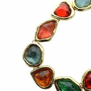 YVES SAINT LAURENT YSL ヴィンテージ ネックレス カラーストーン マルチカラー