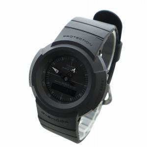 CASIO G-SHOCK 腕時計 ウォッチ クォーツ アナデジ ロゴ 黒文字盤 カレンダー付き 黒 ブラック AW-500BB GY18