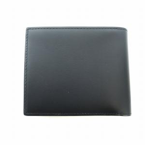 PAUL SMITH ハイライトステッチ 二つ折り 財布 ウォレット スムースレザー 黒 マットブラック P854 GY18