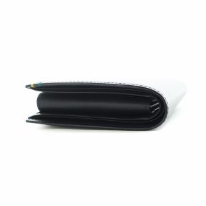 PAUL SMITH ハイライトステッチ 二つ折り 財布 ウォレット スムースレザー 黒 マットブラック P854 GY18