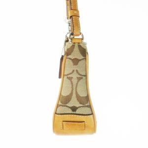 COACH ハンドバッグ ワンハンドル ミニ キャンバス ジャカード レザー 革 シグネチャー 茶 ブラウン 6094