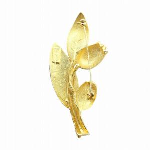 KENZO ピンブローチ チューリップ アクセサリー ロゴ 花 フラワー ゴールド色 GY11 /MQ