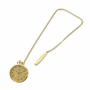 SEIKO 懐中時計 ウォッチ クォーツ ラウンド チェーン付き ロゴ ゴールド色 GY11 /MQ