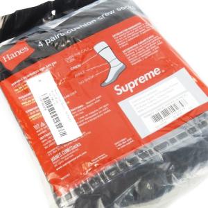 Supreme Hanes Crew Socks 4足セット 6-12 ブラック