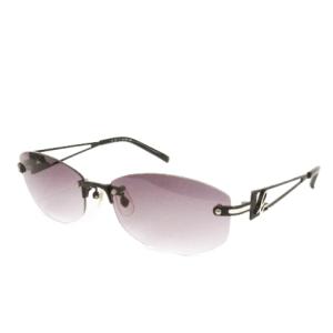 サングラス 眼鏡 リムレス スクエア グラデーションレンズ ロゴ 5917 135 黒 ブラック ブラウンカラーレンズ