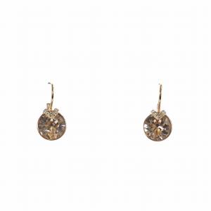 ピアス アクセサリー 両耳用 ラインストーン クリスタル ラウンド ゴールド色 GY18 /MQ