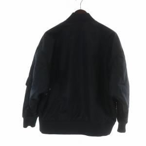 DIESEL BLACK GOLD MA-1 フライトジャケット ブルゾン ナイロン 中綿 変形 36 S-M 紺 ネイビー GY18 /MQ