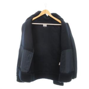 HELLY HANSEN ファイバーパイルジャケット ステンカラー ジップアップ ロゴ アウトドア XL 紺 ネイビー HH51254