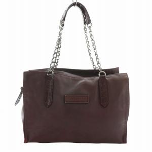 ×ケイトモス Kate moss ハンドバッグ レザー チェーン ロゴ えんじ ボルドー バーガンディ