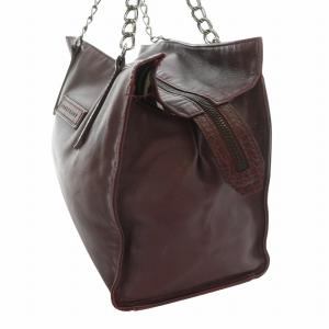 Longchamp ×ケイトモス Kate moss ハンドバッグ レザー チェーン ロゴ えんじ ボルドー バーガンディ