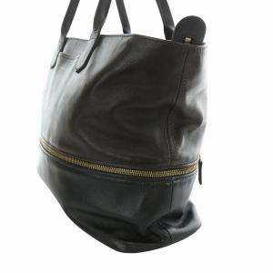 Longchamp トートバッグ ハンドバッグ レザー 茶 ブラウン 黒 ブラック /MW GY17