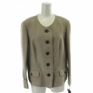 ノーカラージャケット 44 グレー