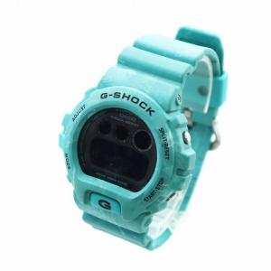 CASIO G-SHOCK 腕時計 ウォッチ デジタル カレンダー付き 黒文字盤 ロゴ マーブル 緑 グリーン DW-6900WS