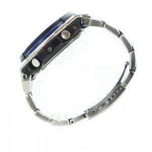 CASIO G-SHOCK 腕時計 ソーラー アナデジ ラウンド 黒文字盤 シルバー色 GST-W100D