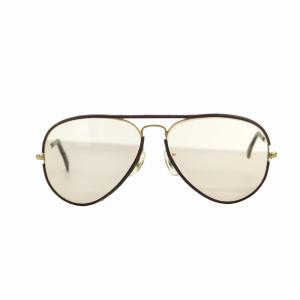 B&L ボシュロム サングラス 眼鏡 めがね レザー ティアドロップ ロゴ カラーレンズ 5814 茶