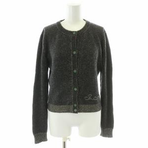 01A カーディガン ココマークボタン カシミア100 38 グレー P18491V00994