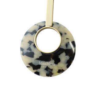 Max Mara Studio MaxMaraStudio ネックレス アクセサリー ペンダント マーブル柄 サークル ロゴ ベージュ GY18 /MQ