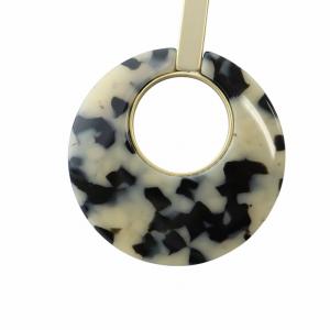 Max Mara Studio MaxMaraStudio ネックレス アクセサリー ペンダント マーブル柄 サークル ロゴ ベージュ GY18 /MQ