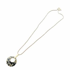 Max Mara Studio MaxMaraStudio ネックレス アクセサリー ペンダント マーブル柄 サークル ロゴ ベージュ GY18 /MQ